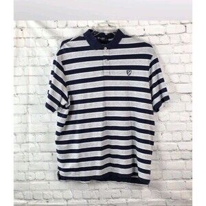 Cremieux Men's Large Multi Color Stripe Short Sleeve  Polo Shirts